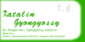 katalin gyongyossy business card