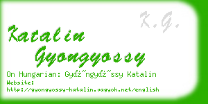 katalin gyongyossy business card